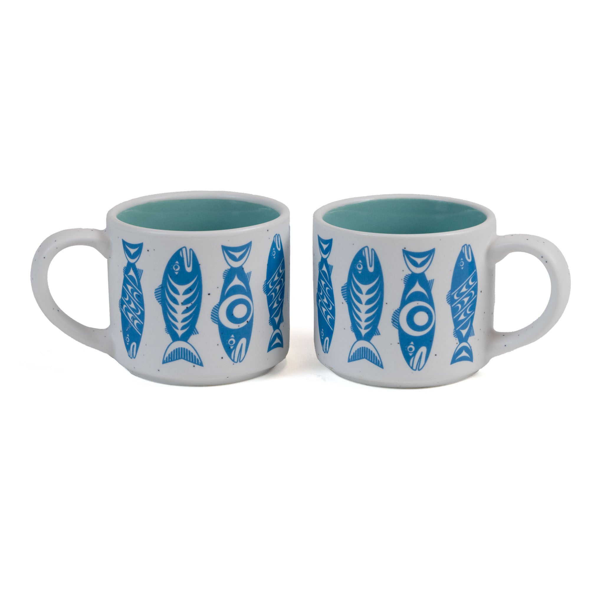 Indigenous Espresso Cup - Salmon in The Wild by Simone Diamond - Set of 2 unbox